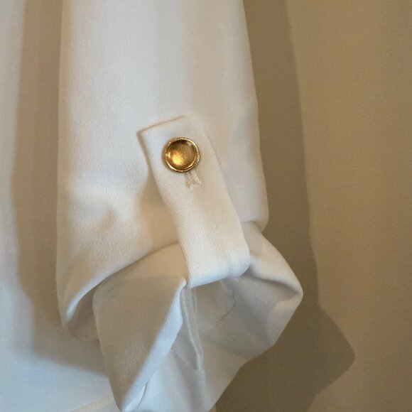 NWT: ZARA WHITE BLAZER WITH TURN-UP CUFFS - Picture 8 of 11